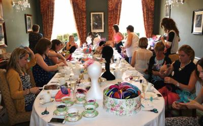 Fascinator Making Hen Party Fun in the Howard, Edinburgh