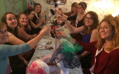 Hen Party Fascinator Making in Glasgow’s Hidden Lane Tearoom